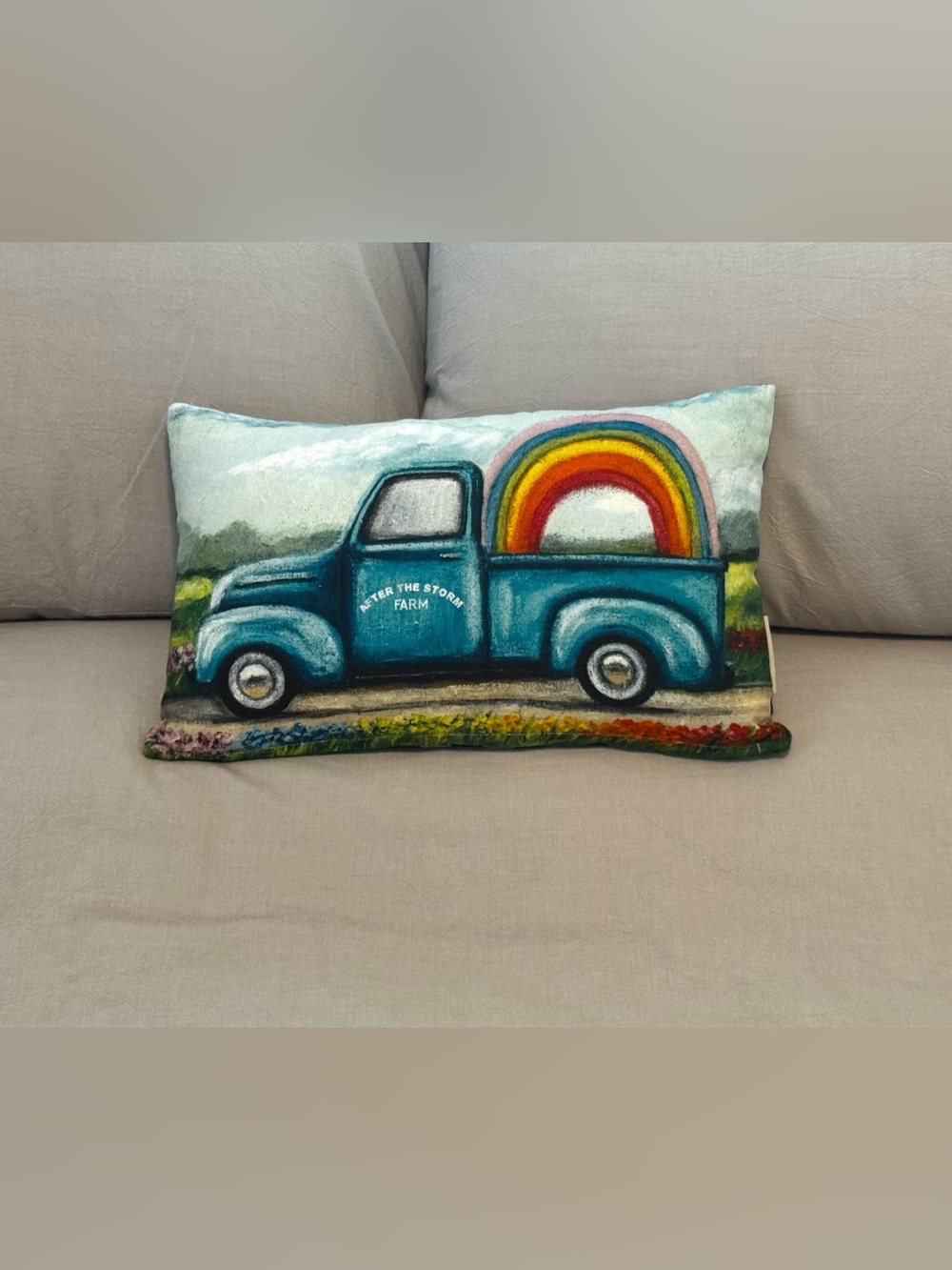 Primitives by Kathy Rainbow After The Storm Farm Pillow